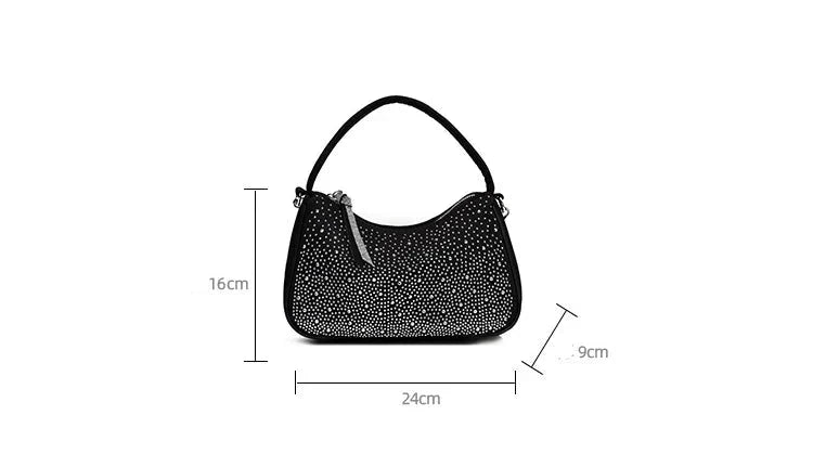 Textured Rhinestone Crossbody Bag