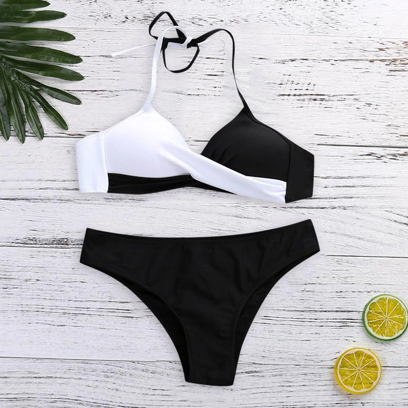 Split Color Bikini - Swimwear Women