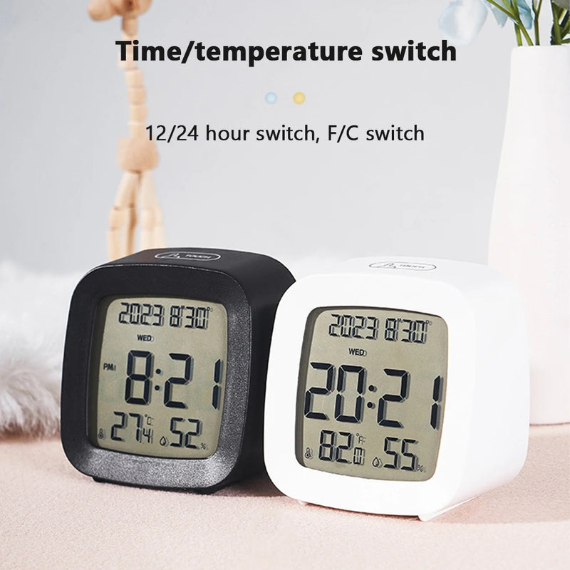 LED Alarm Clock with Backlight and Temperature/Humidity Monitor