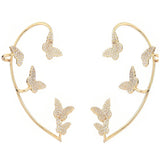 Butterfly Ear Clips Without Piercing - Sparkling Zircon Ear Cuff Clip