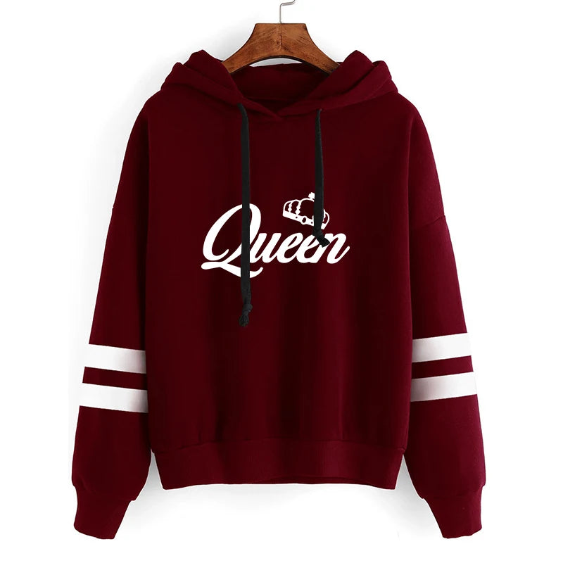 Queen Casual Tracksuit Hoodie + Sweatpants Set