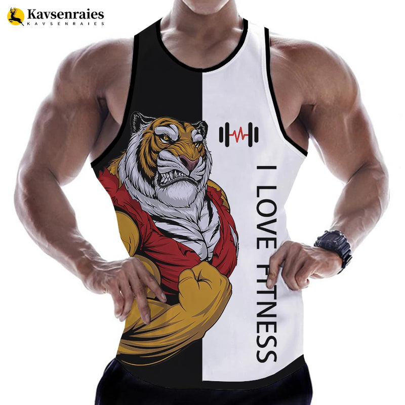 Men's Love Fitness Tank Top - 3D Printed Tank Tops 