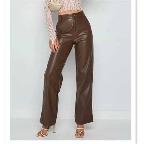 Women's Leather Pants – Slim Zipper Classic Leather Trousers