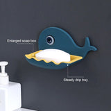 Whale Shape Soap Box Drain Soap Holder Box