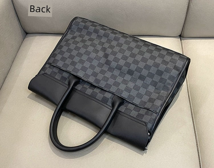 Business Gingham Horizontal Abrasion Resistant Handbag