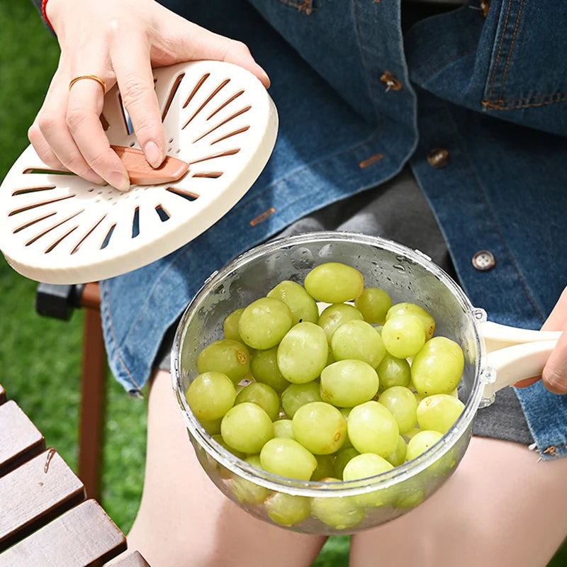 Foldable Vegetable Washing Bowl & Plastic ColanderFoldable Vegetable Washing Bowl & Plastic Colander