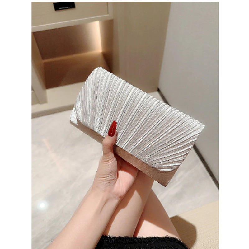 Elegant Luxury Fashion Fold Evening Clutch Bag