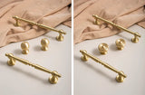 Vertical Solid Brass Gold Drawer Knobs T-Bar Handle