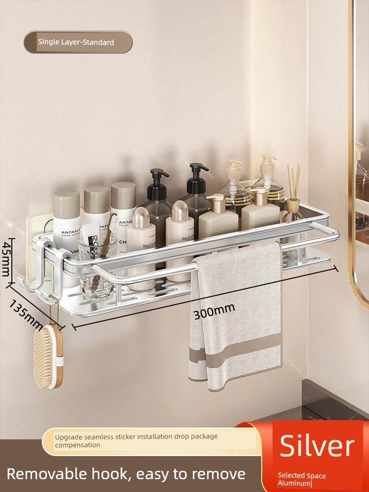 Punch-Free Toilet Sink Wall-Mounted Storage Rack