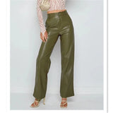 Women's Leather Pants – Slim Zipper Classic Leather Trousers