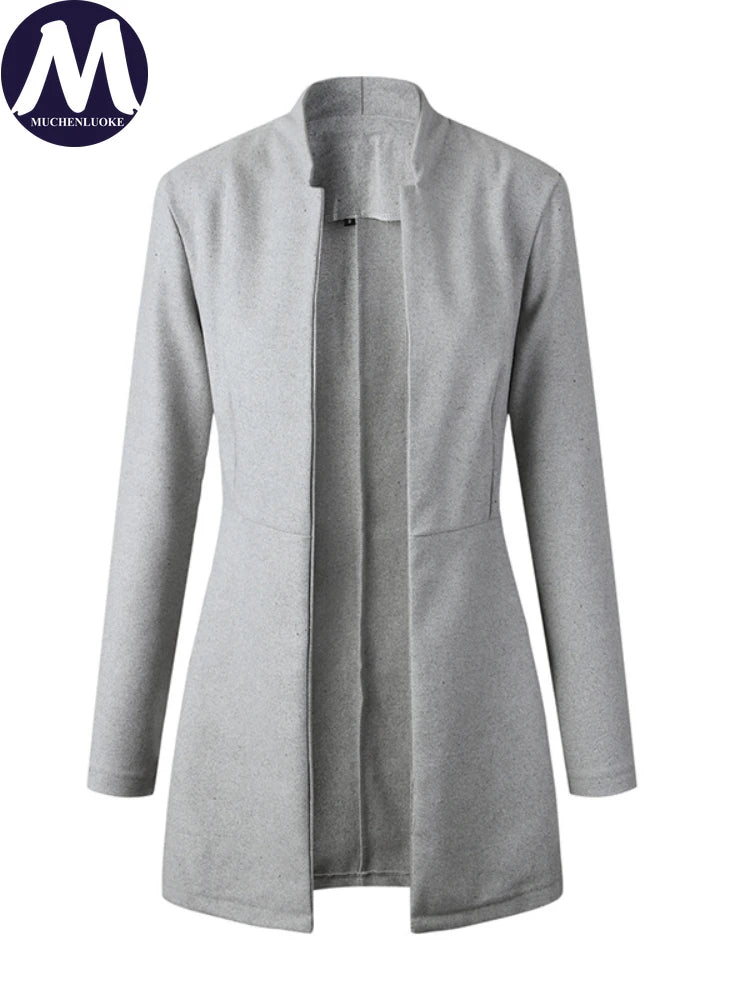 Women's Wool Blend Mid-Length Coat