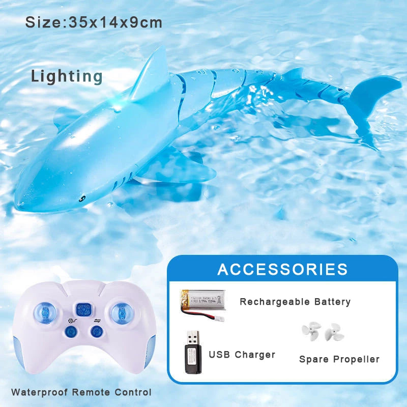 Robot Whale Shark Toy  - Remote Control Swimming Shark