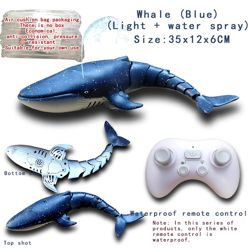 Robot Whale Shark Toy  - Remote Control Swimming Shark