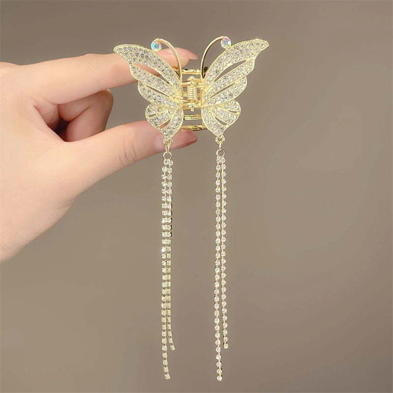 Butterfly Pearl Tassel Hairpin