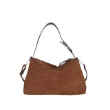 Suede Zipper Shoulder Bag