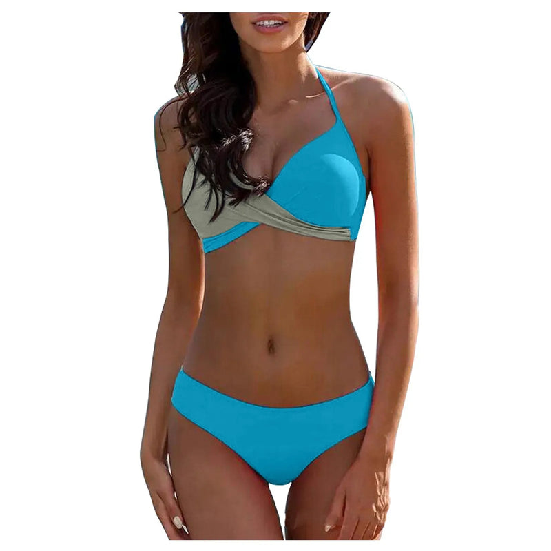 Split Color Bikini - Swimwear Women