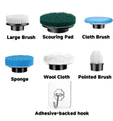 Household Cordless Spin Scrubber - Multipurpose Electric Cleaning Brush