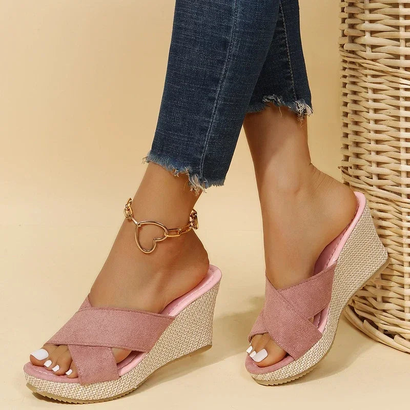 Platform Beach Wedges – Open Toed Rome Slippers