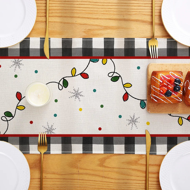 Linen Christmas Table Runner