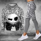 Nightmare Jack Skellington Hoodie and Leggings Yoga Pants Set