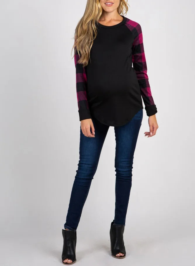 Maternity Long Sleeve Fashion Tops