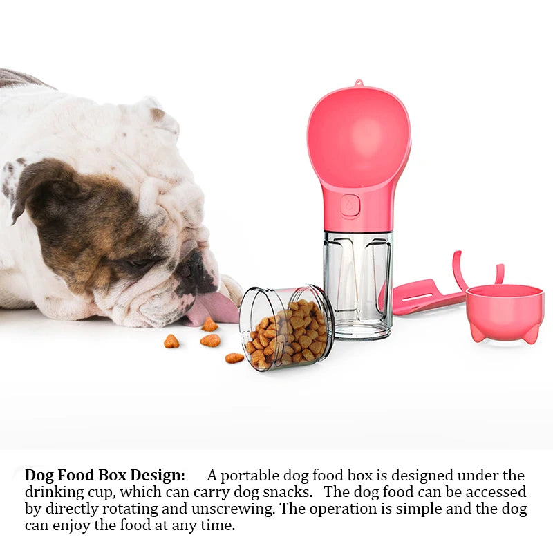 Portable 3-in-1 Cat and Dog Water Bottle – Multifunctional Feeder