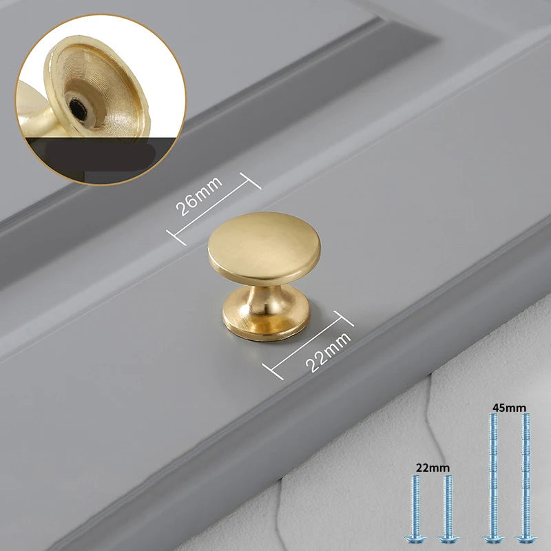 Gold Cabinet Pulls - Solid Zinc Alloy