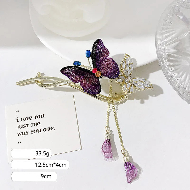 Butterfly Pearl Tassel Hairpin