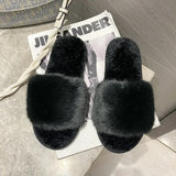 Fluffy Fur Slippers - Fashion Chain Design Women Home Slippers