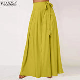 Elegant High Waist Solid Work Trousers