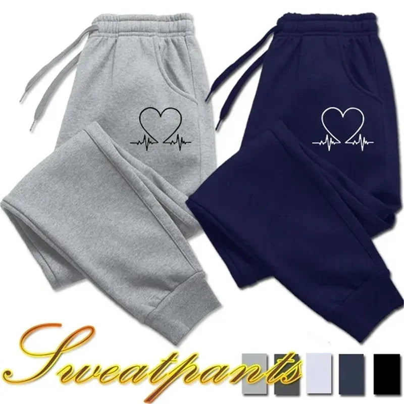 Women's EKG Heart Printed Sweatpants