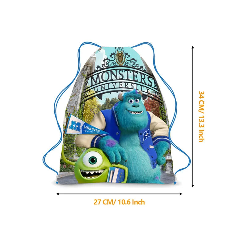 Monster University Theme Drawstring Backpack