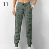 Fabric Drawstring Sporty Joggers