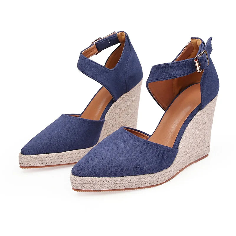 Wedge Platform Slippers - High Soft Pointed