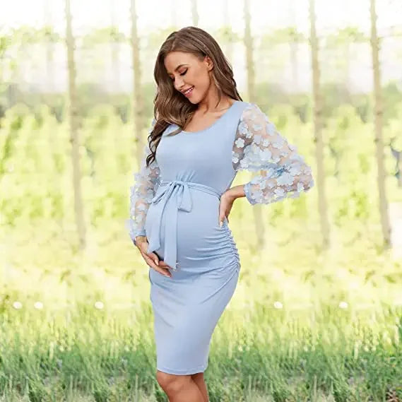 Maternity Stretch Maxi Gown - Long Maternity Dress