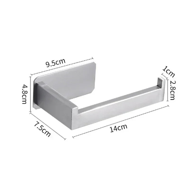 Stainless Steel Toilet Roll Holder - Self-Adhesive