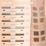 2 in 1 Pearly Matte Eyeshadow: Creamy Smooth Nude Eye Makeup & Liquid Contour Shadow Stick