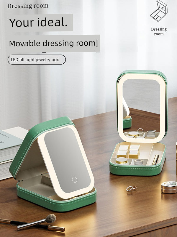 Cosmetics Storage Box Mirror with Light I