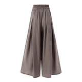 Elegant High Waist Solid Work Trousers