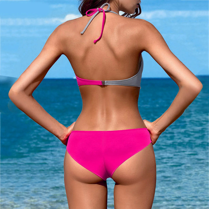 Split Color Bikini - Swimwear Women