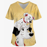 101 Dalmatian Printed Scrub Tops