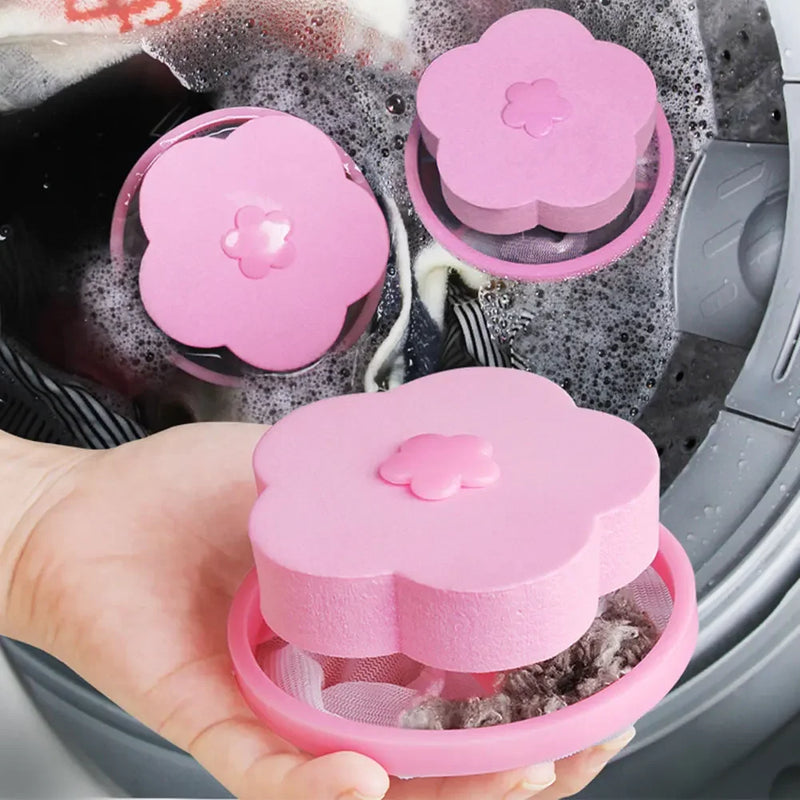 Washing Machine Reusable Flower Shaped Hair Filter