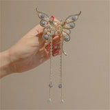 Butterfly Pearl Tassel Hairpin