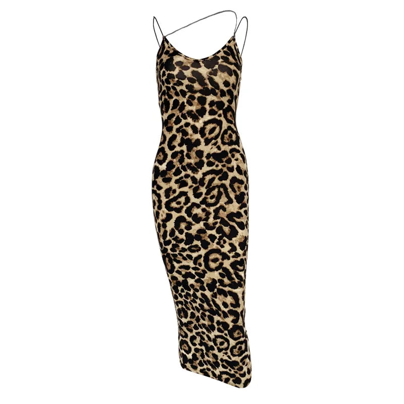 Leopard Bodycon Midi Dress