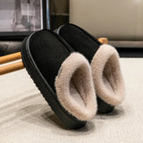 Fluffy Slippers for Men and Women: Winter Anti-Slip Fur Lined House Slippers