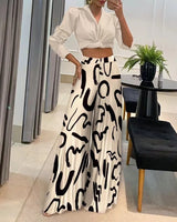 Women's Elegant Fashion Printed Wide Leg Pants