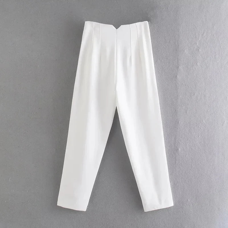 Women's High Waisted Casual Dress Trousers