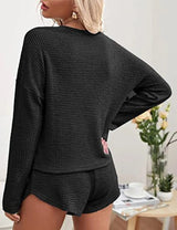 Long Sleeve Top And Shorts Sleepwear