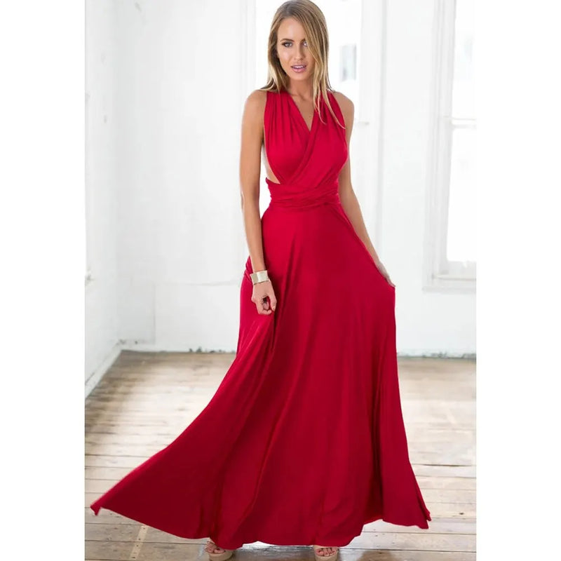 Multiway Wrap Convertible Boho Maxi Dress