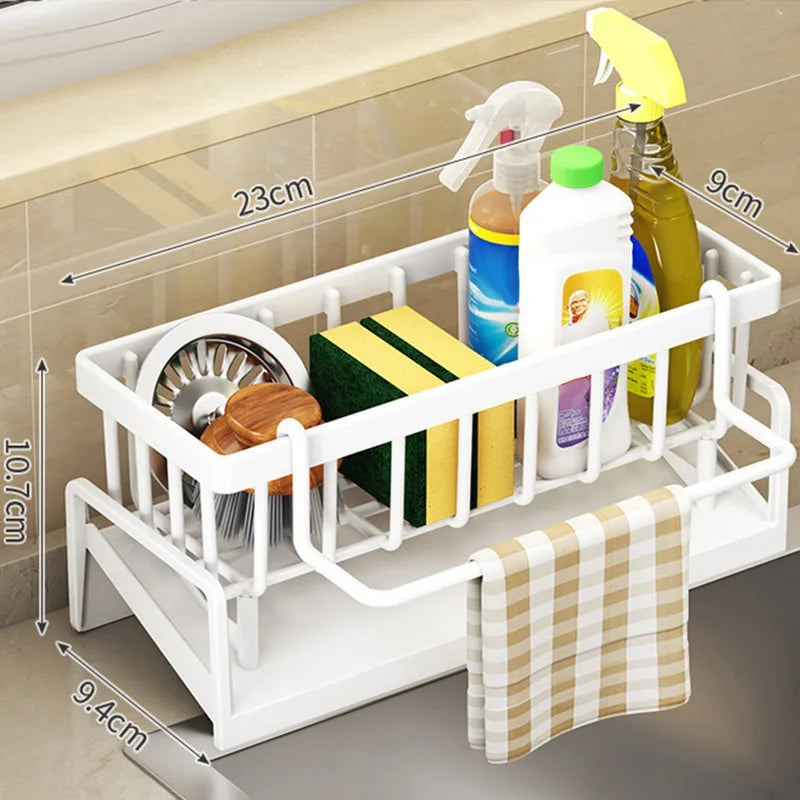 Kitchen Drain Rack Multi-Functional Sponge Cloth Detergent Storage Rack